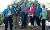 Members of the South Central Region attending the Biloxi meeting included, from left, Leo Marretta, Steve Strength, Josh Johnson, Marie Walsh, Courtney Dupre, and Dawn Hinton.